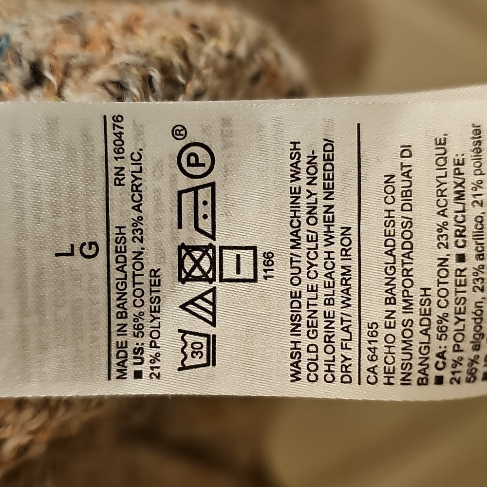 Old Navy Tan & Pink V-Neck Sweater - Picture 4 of 7